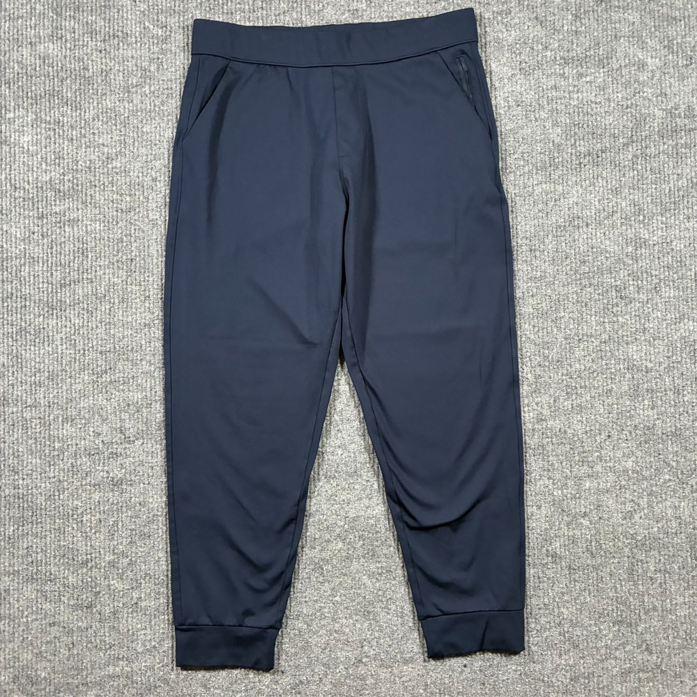 32 Deg Heat Navy Jogger Pants Mens Size L Drawstring Performance Lounge Athletic